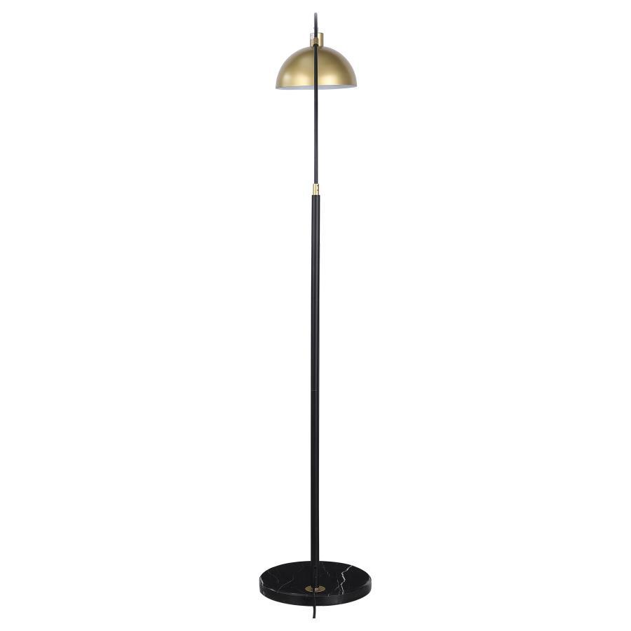 Gloria - Arched Dome Shade Metal Floor Lamp Black - Gold Coaster Fine Furniture
