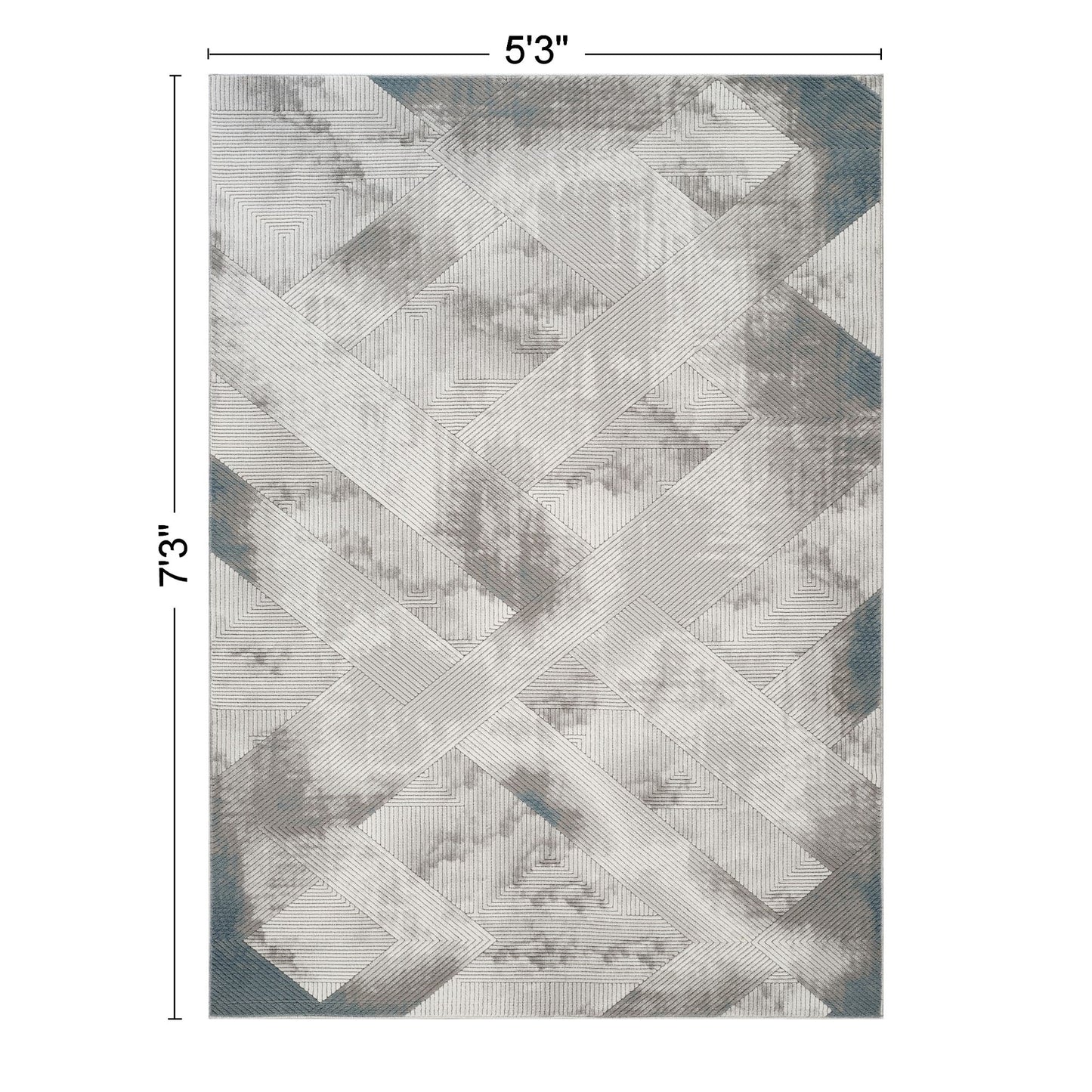 Geometrix - Contemporary Rug With 3D Effect Icona Home Decor