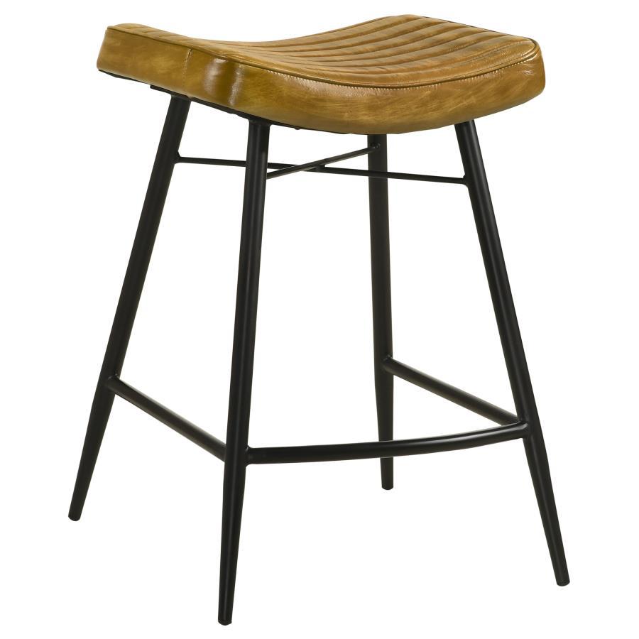 Bayu - Leather Upholstered Counter Stool (Set of 2) Coaster Fine Furniture