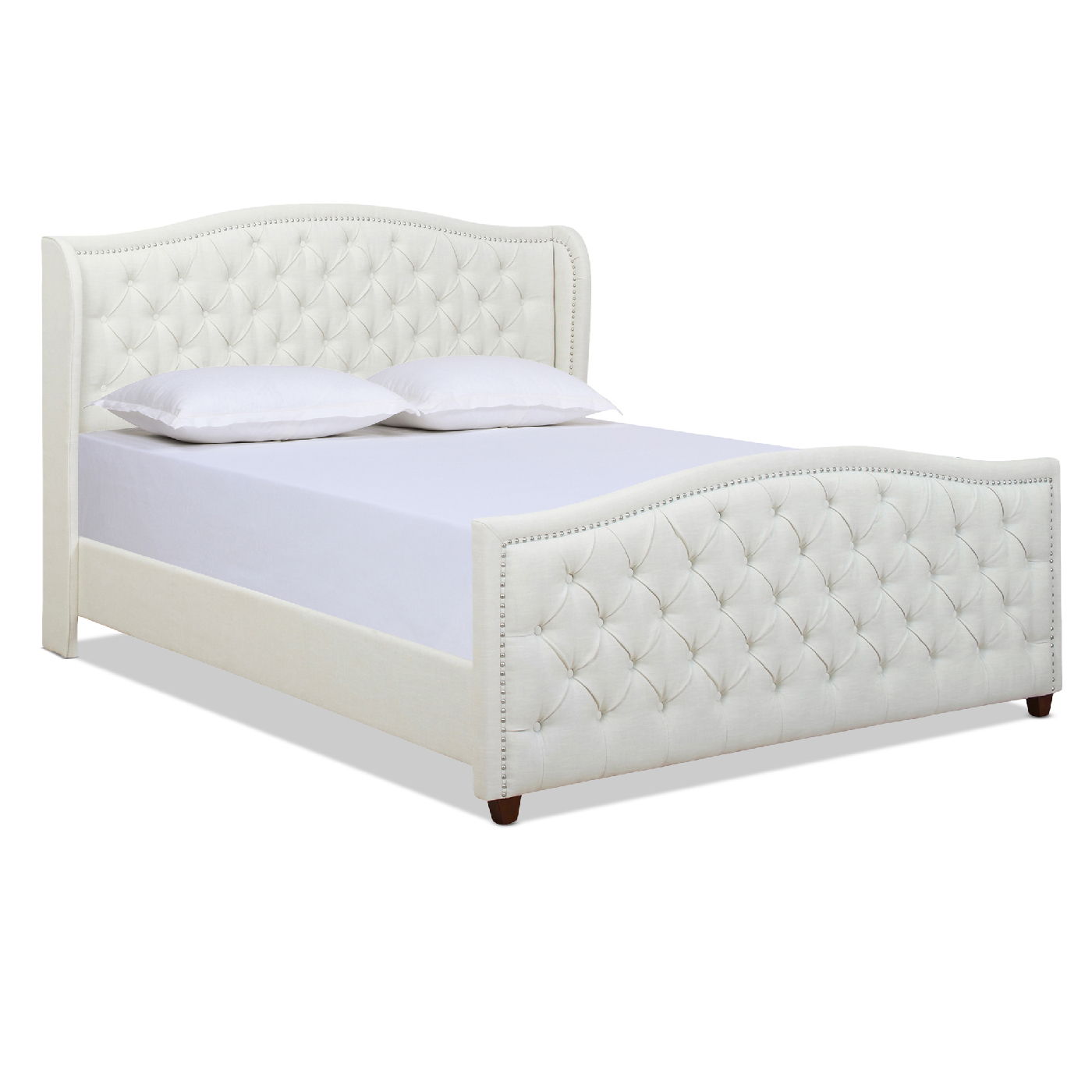 Marcella - Upholstered Shelter Headboard Bed Set Jennifer Taylor Home