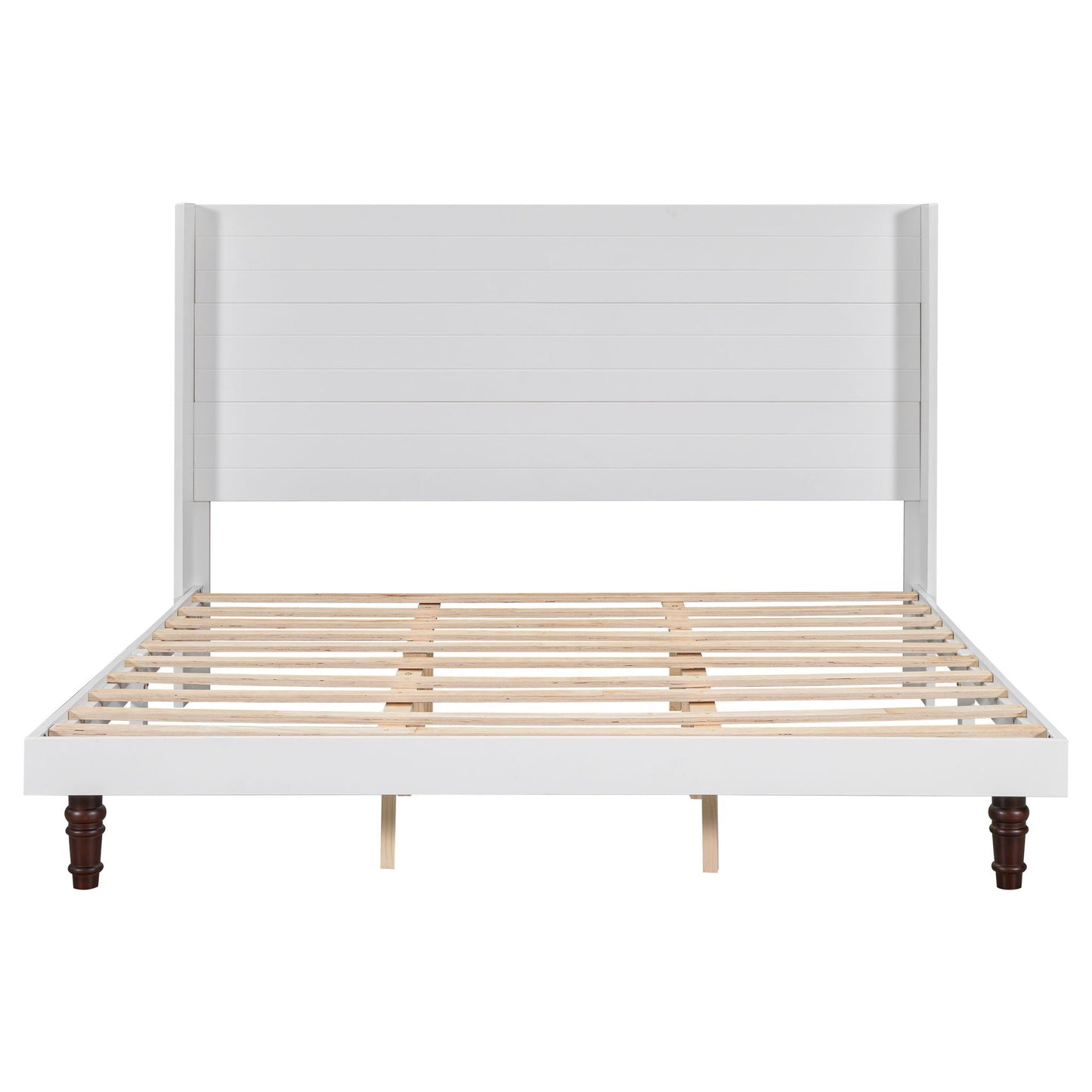 King Size, Stylish High Headboard Bed, High Quality - White Home Essentials