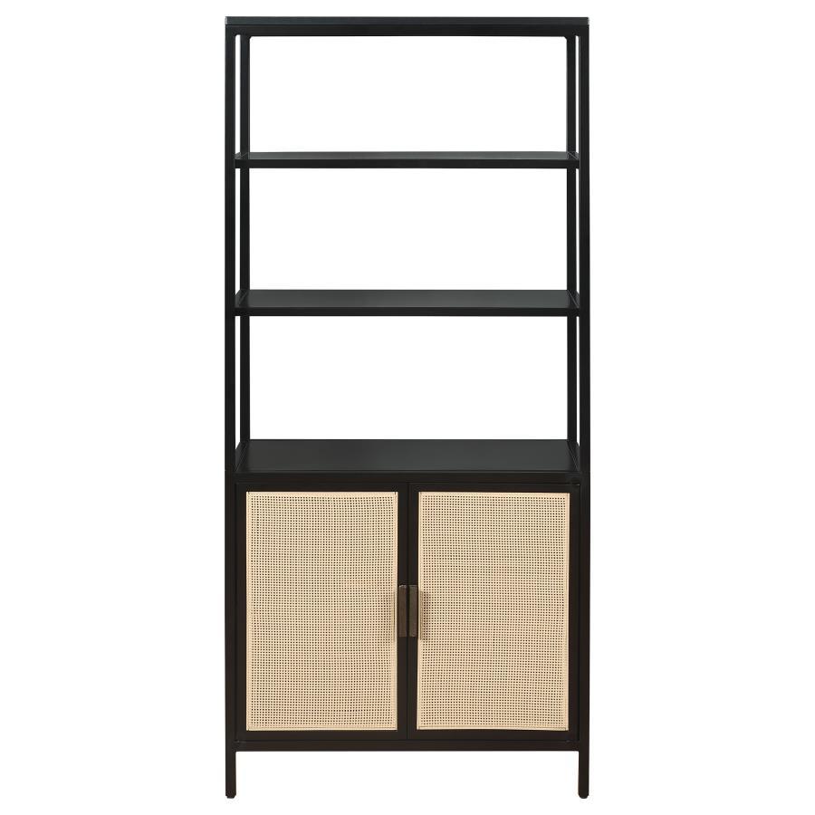 Amherst - 3-Shelf Radio Weave Cane Metal Accent Cabinet Coaster Fine Furniture