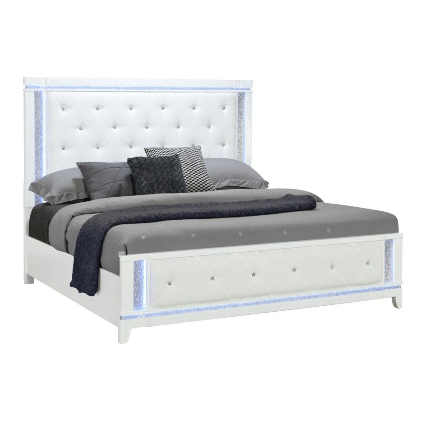 Adalid - Contemporary Bed With LED Lights Global Furniture USA