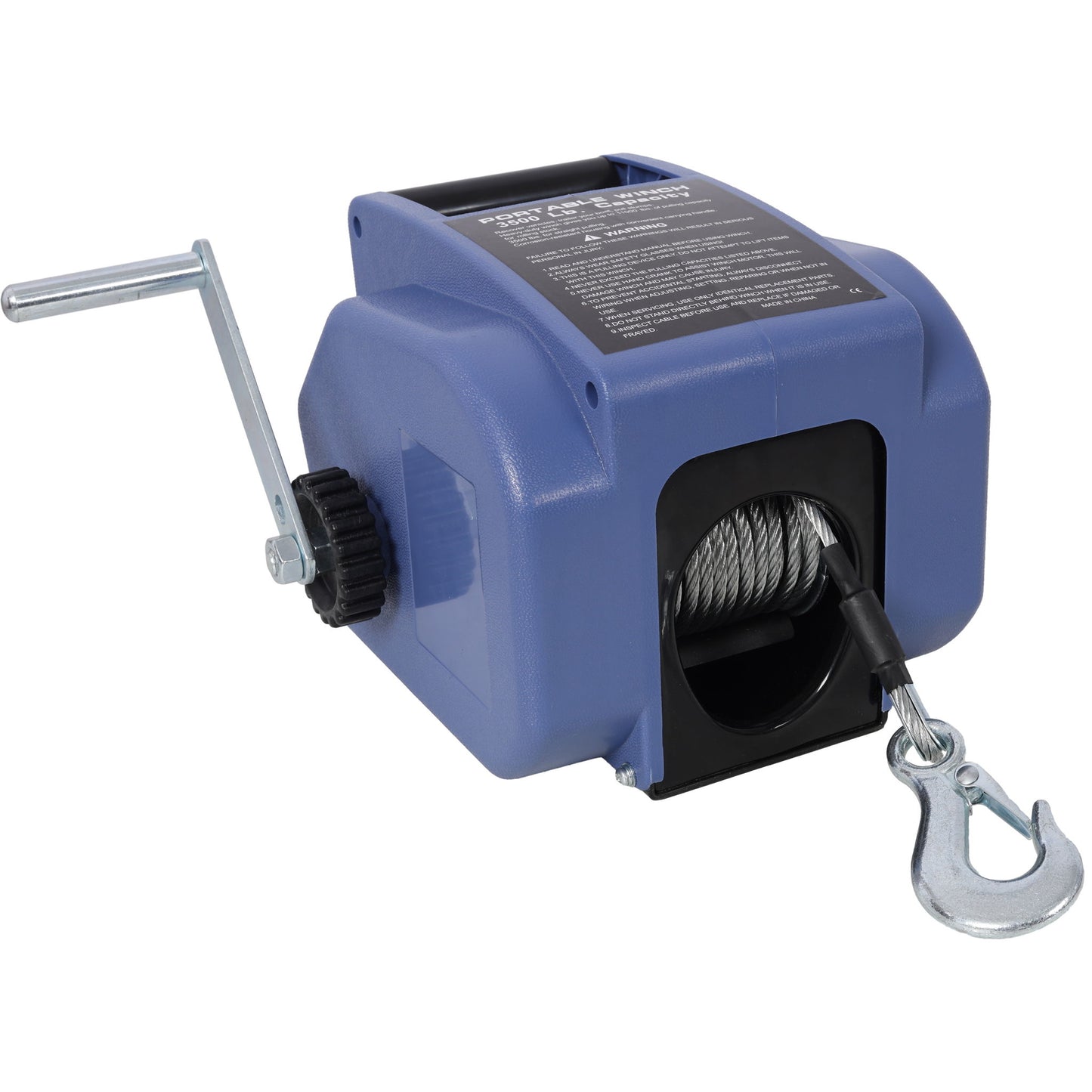 Reversible Electric 12V Trailer Winch For Boats Up To 5000 Lbs, Galvanized Wire Rope Casing - Blue Daily Nest