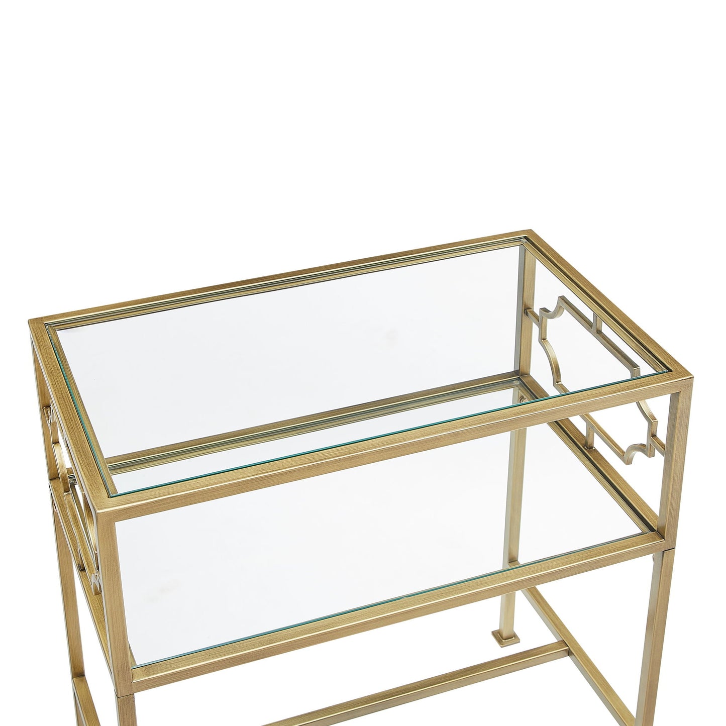 Grifton - Rectangular Glass Accent Table - Antique Gold Home Essentials