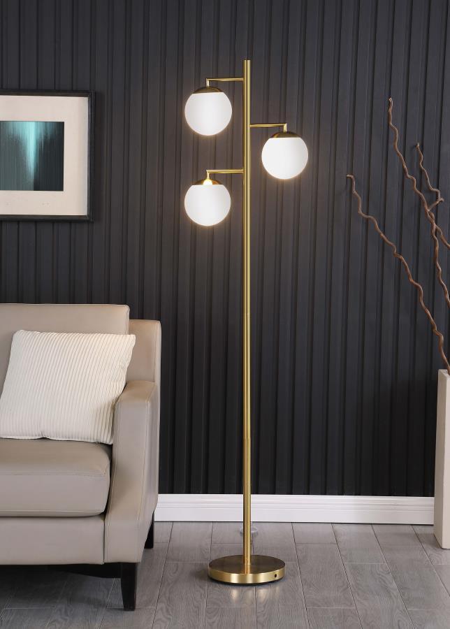 Sena - Spherical Bulb Tree Metal Floor Lamp - Gold Coaster Fine Furniture