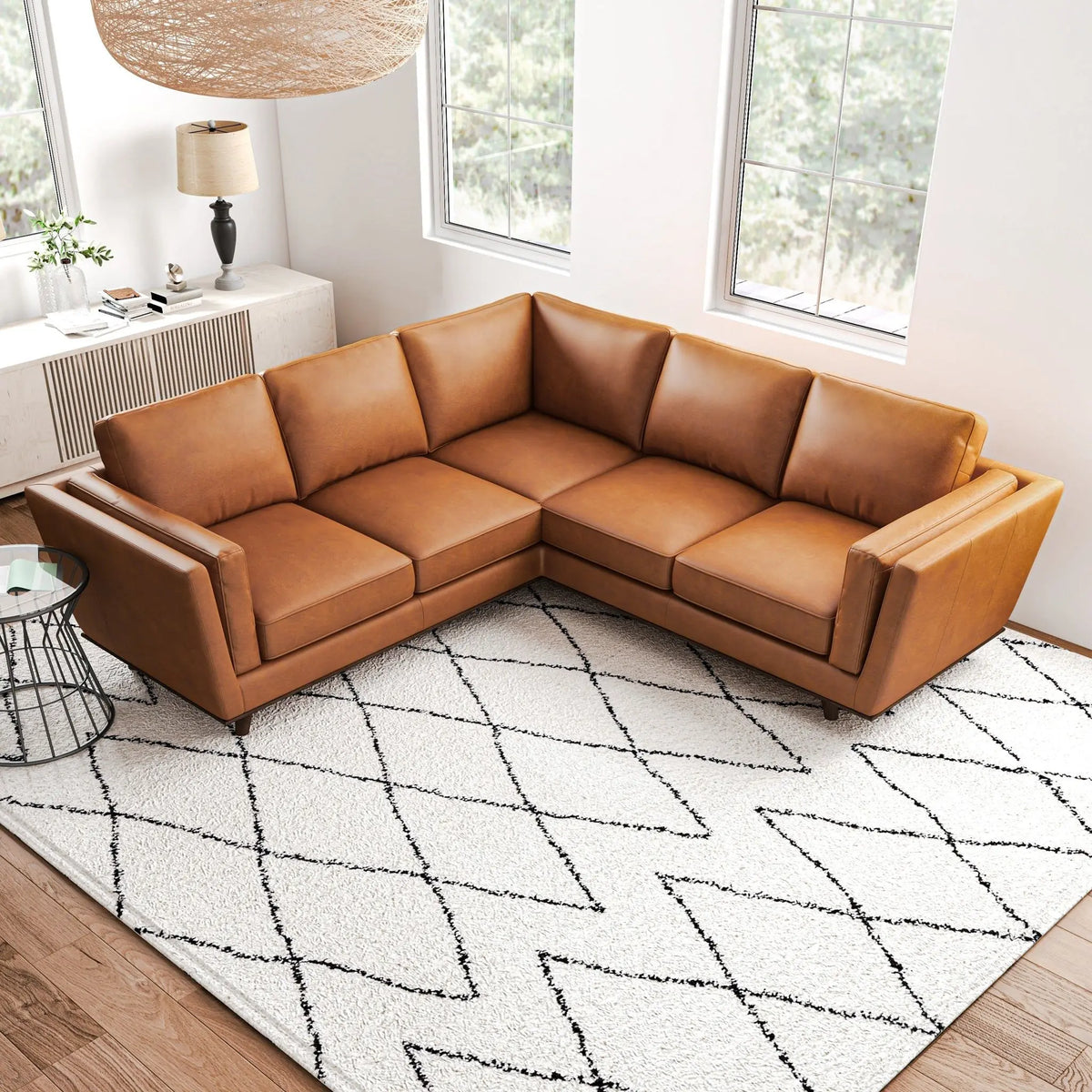 Erman - Corner Sofa - Tan Ashcroft Furniture