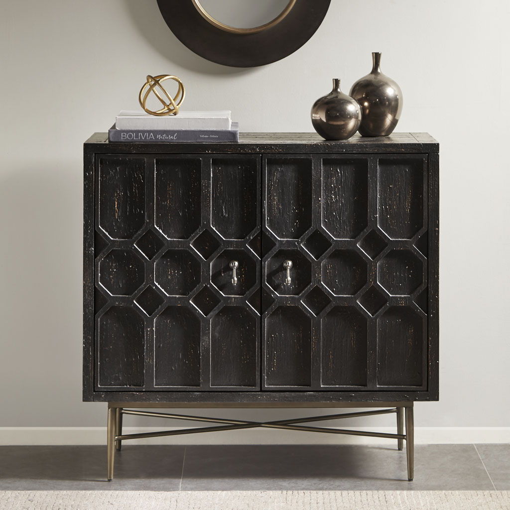 Hanley - 2 Doors Accent Cabinet - Black Madison Park