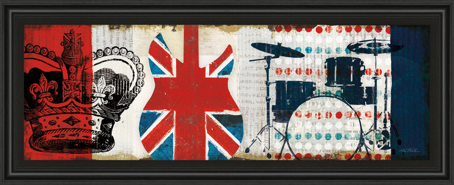 British Invasion Il By Mo Mullan - Framed Print Wall Art - Red - Snoozhouse