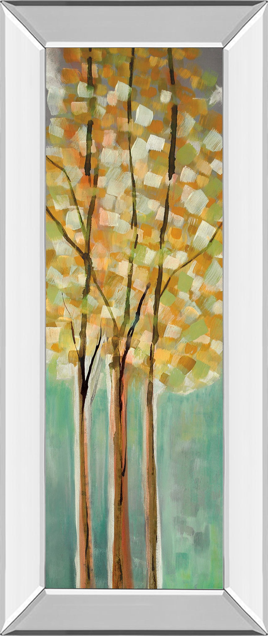 Shandalee Woods Il By Susan Jill - Mirror Framed Print Wall Art - Blue - Snoozhouse