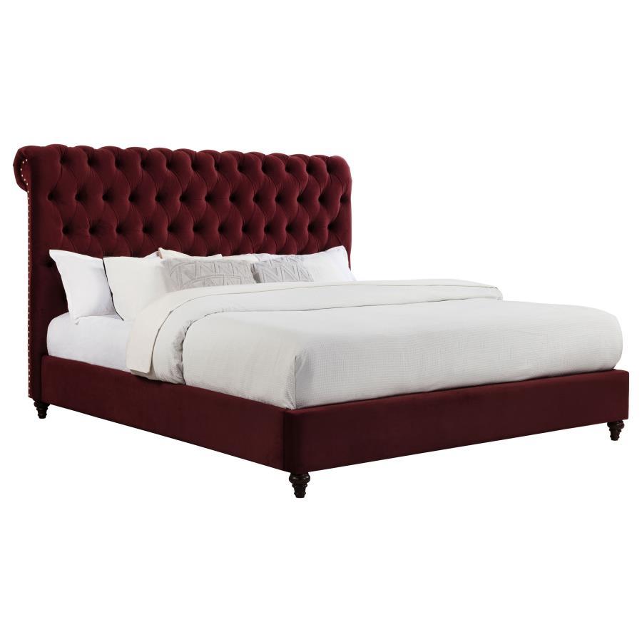 Devon - Upholstered Panel Bed CoasterEssence