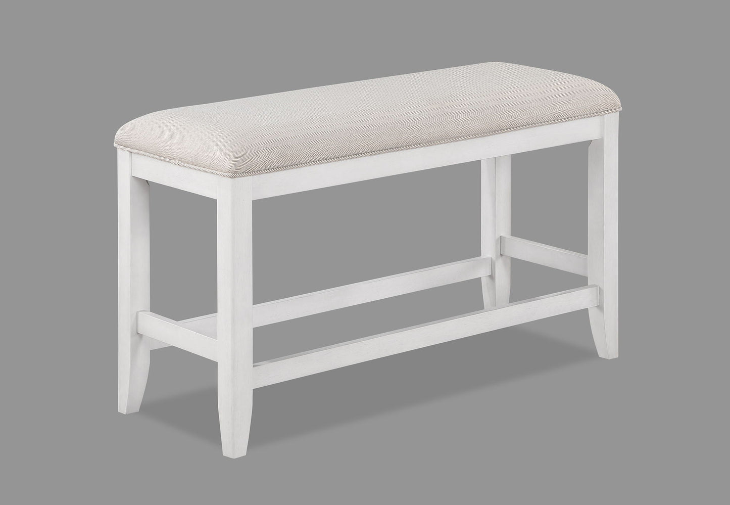 Wendy - Counter Height Bench - White / Beige Crown Mark