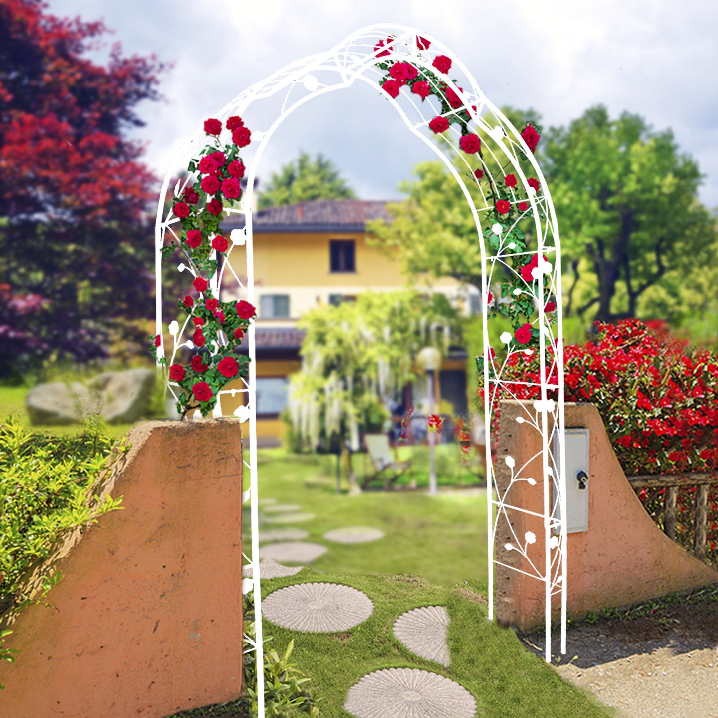 Metal Garden Arch Assemble Freely With 8 Styles Garden Arbor Trellis Climbing Plants Support Rose Arch Daily Nest