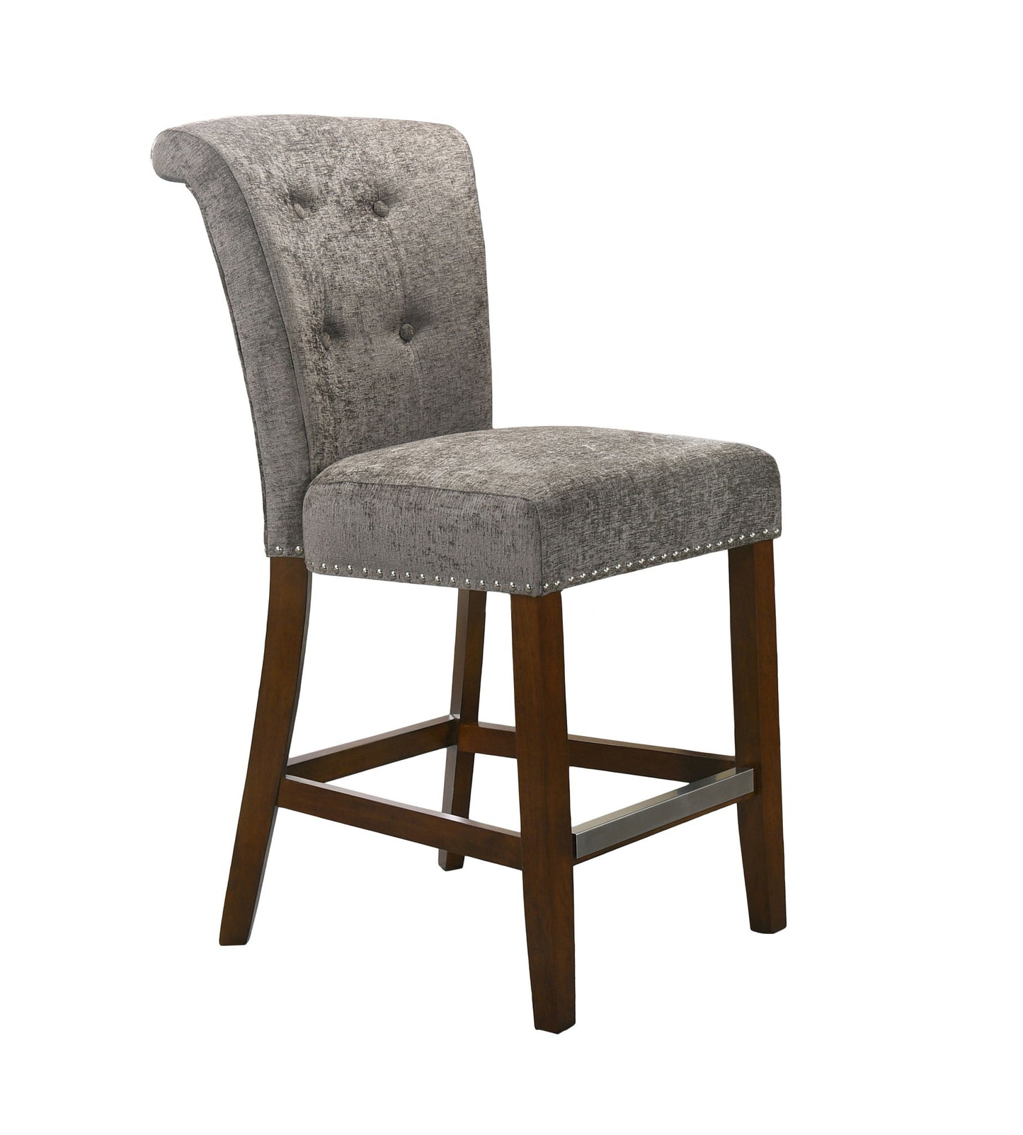 Auggie - 20.5" Fabric Counter Height Chair With Nailhead Trim Lilola Home