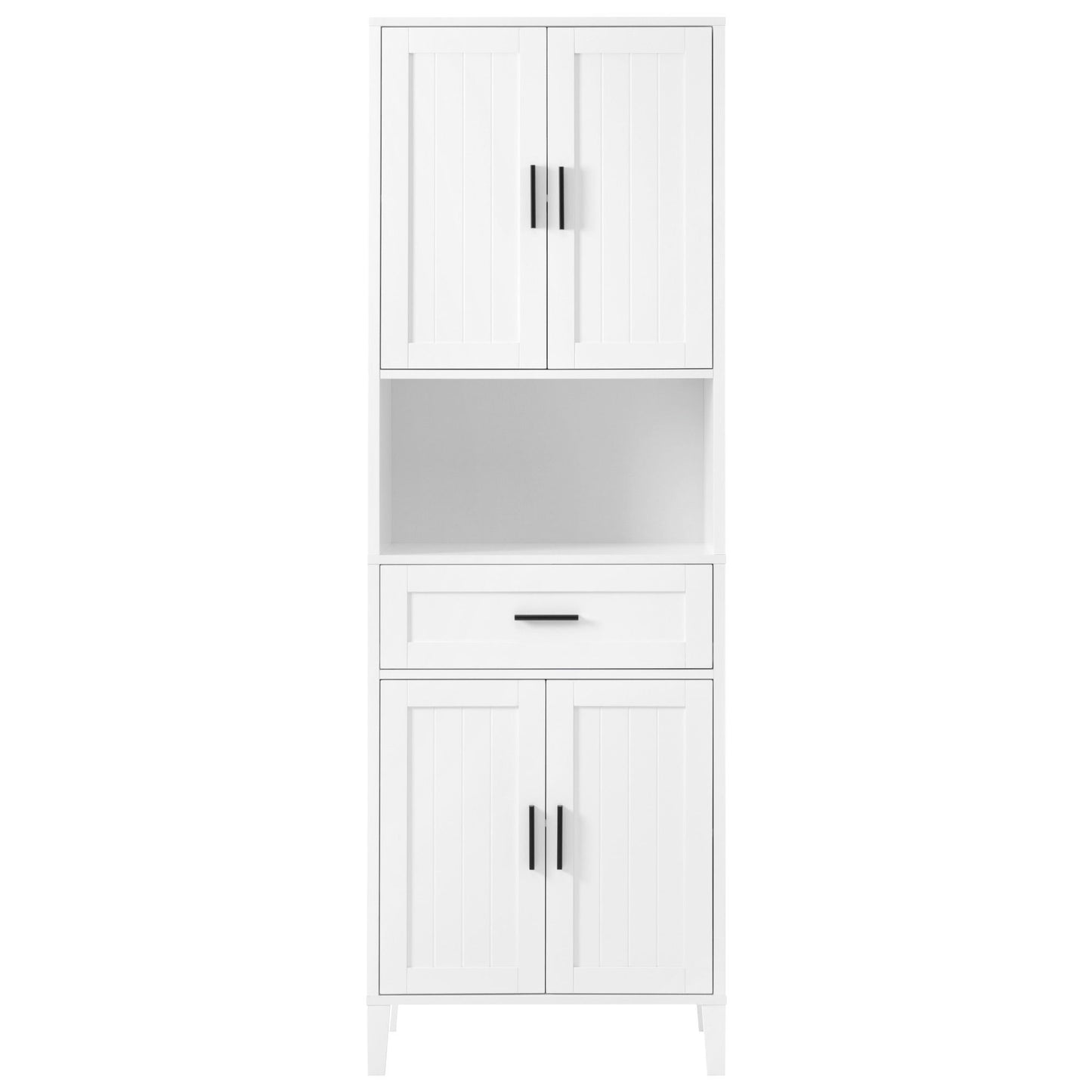 Freestanding Tall Bathroom Cabinet With Soft Close Doors And Adjustable Shelves Hearth and Haven