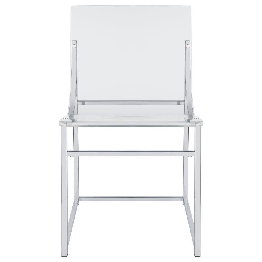 Adino - Acrylic Dining Side Chair (Set of 2) - Chrome Coaster Fine Furniture
