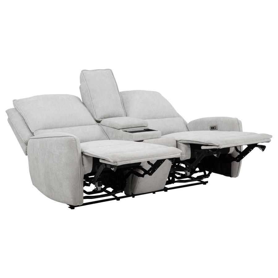 Sylmar - Chenille Upholstered Power Reclining Loveseat - Dove Gray Coaster Fine Furniture