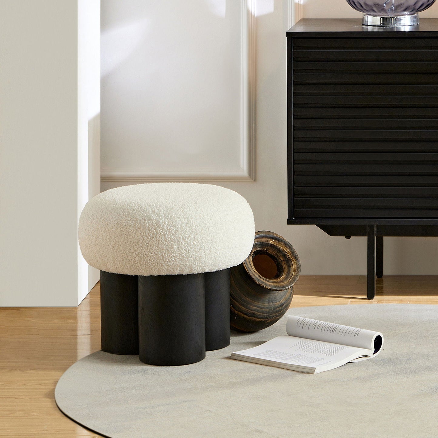 Versatile Mushroom Stool With Cushion Home Essentials