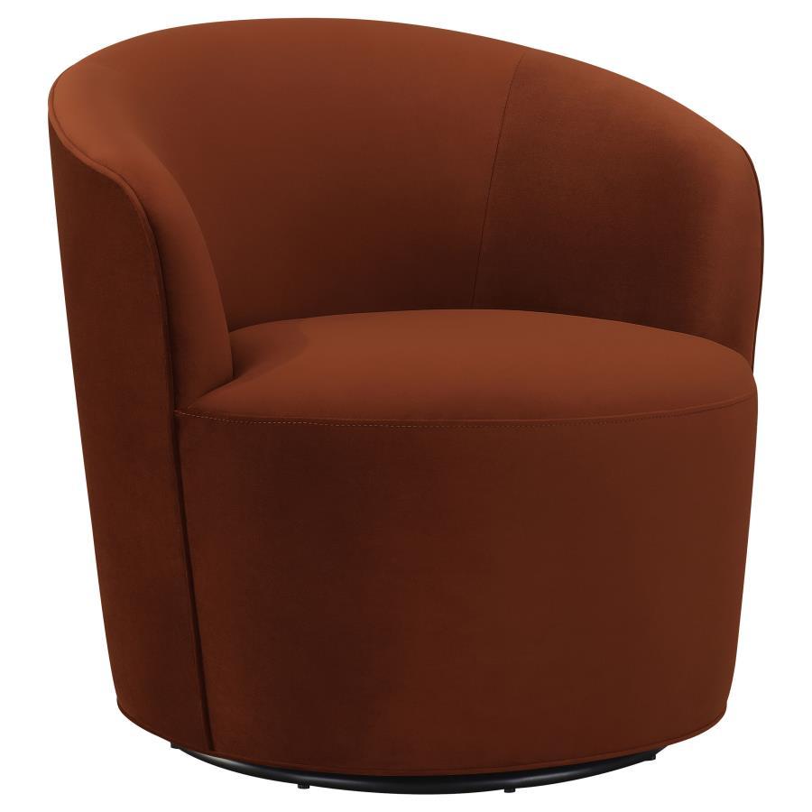 Joyce - Upholstered Barrel Back Swivel Chair CoasterEssence