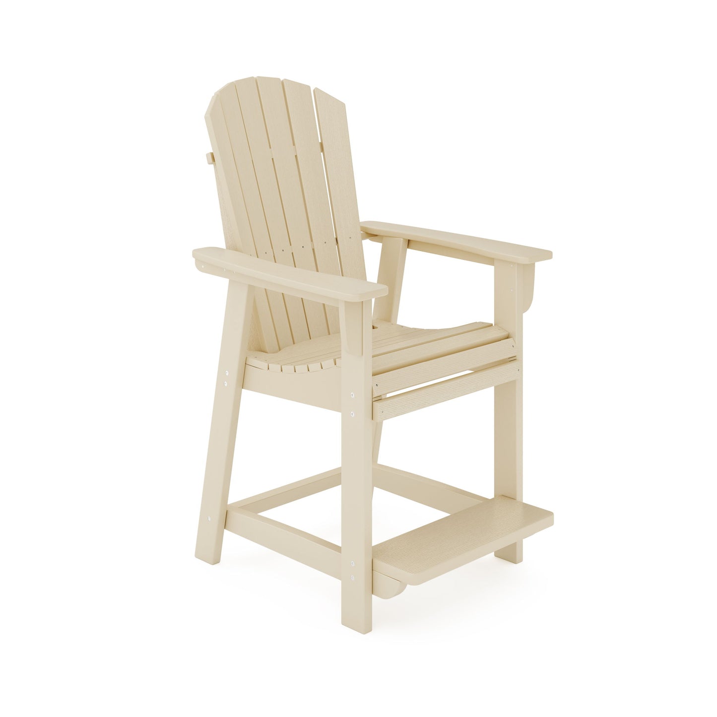 Adirondack Style Counter Chair Stylish HDPE Poly Lumber For Dining, Patio, And Garden Comfort Home Essentials