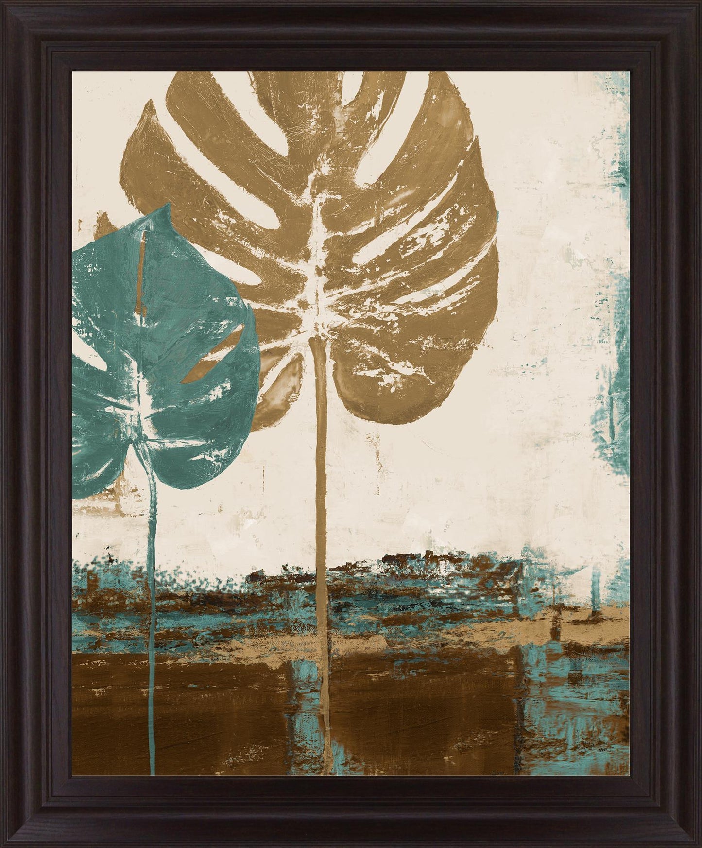 Earthy Monstera Dream - 28" x 34" Framed Wall Art Classy Art