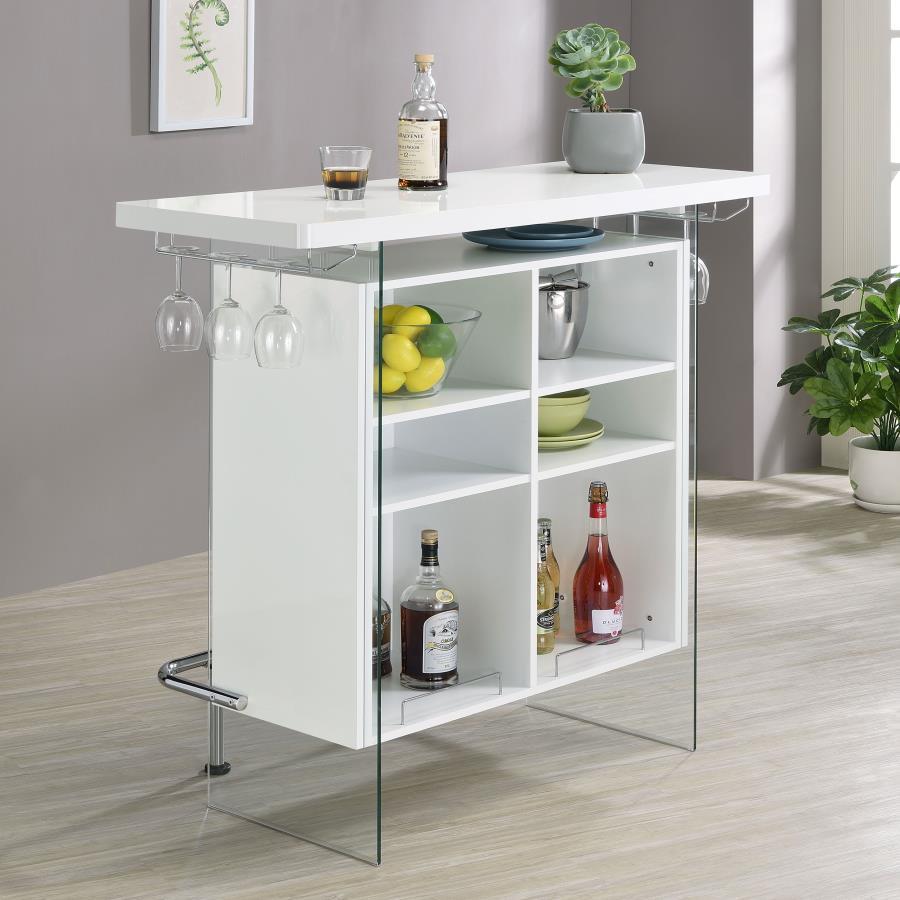 Acosta - Freestanding Home Bar Wine Cabinet CoasterEveryday