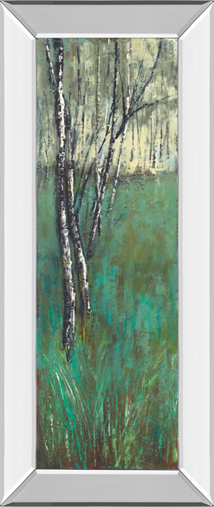 Nature Companion I By Solis - Mirror Framed Print Wall Art - Blue - Snoozhouse