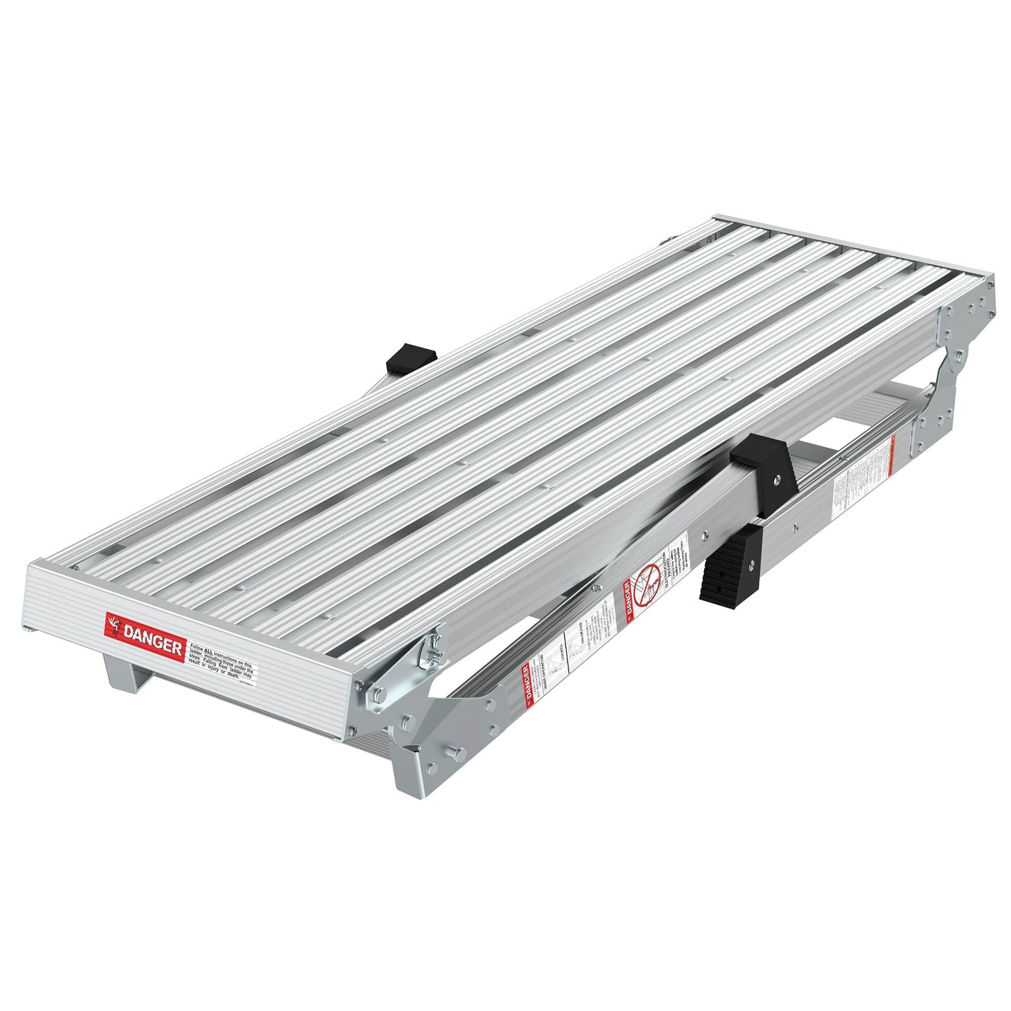 Work Platform Aluminum Portable Bench Folding Ladder Ansi Capacity 225 Lbs 40" - Gray Daily Nest