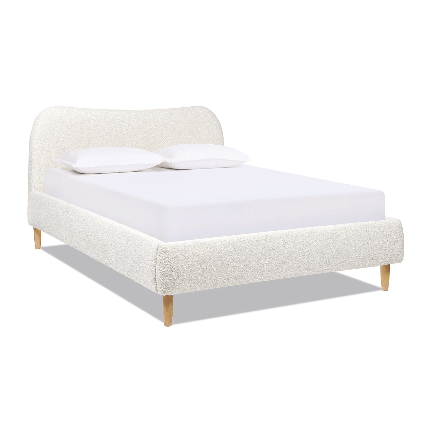 Roman - Curved Headboard Upholstered Platform Bed Jennifer Taylor Home
