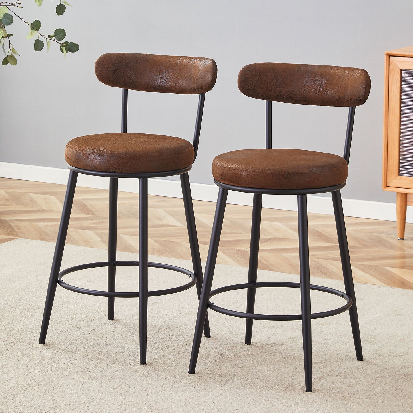 Fashionable Ergonomic High Legged Bar Chairs (Set of 2) Home Essentials