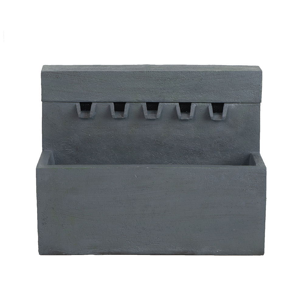 Decorative Fountain With Rectangle Design, With Light And Pump, For Indoor And Outdoor - Gray Daily Nest