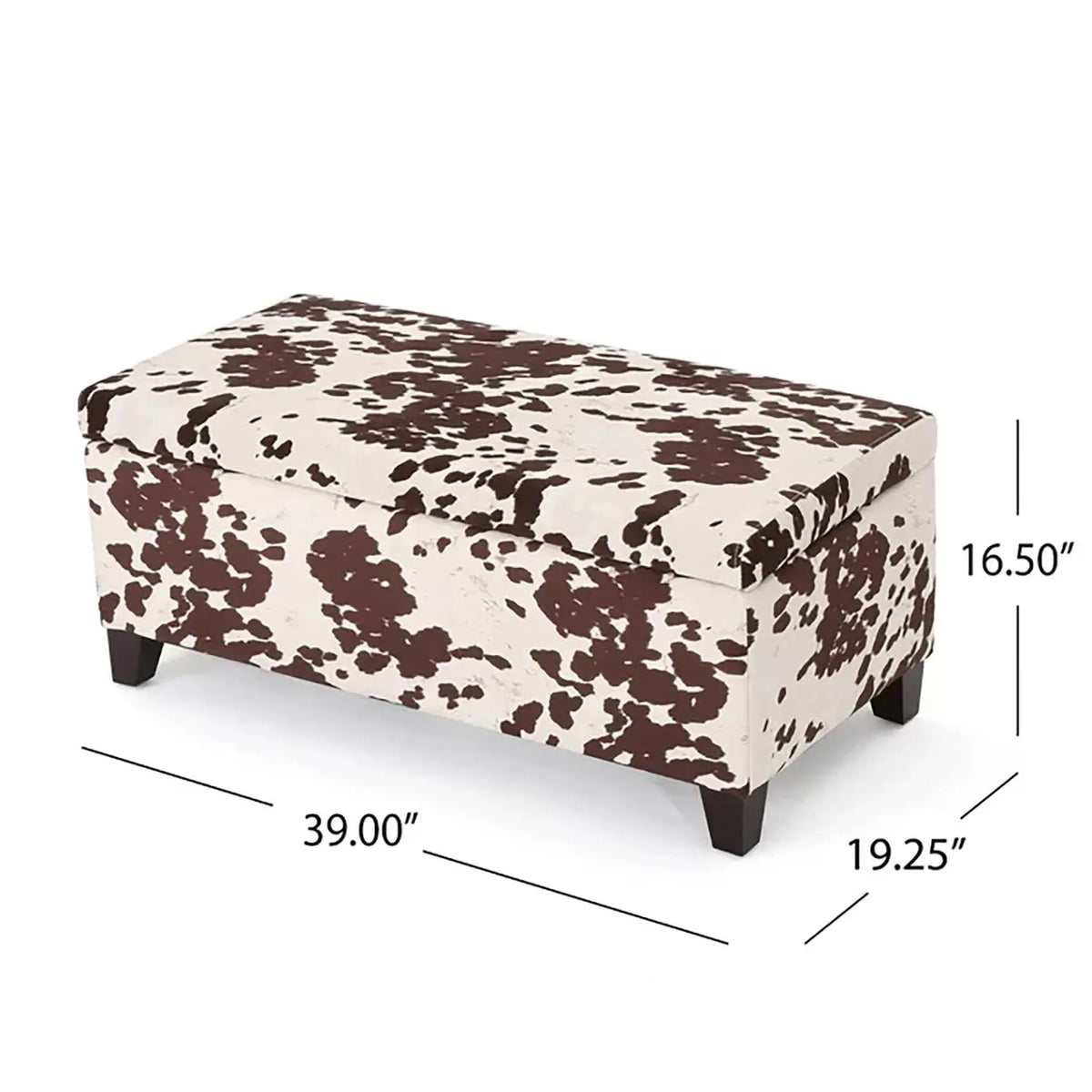 Storage Ottoman - Brown Multi Noble House