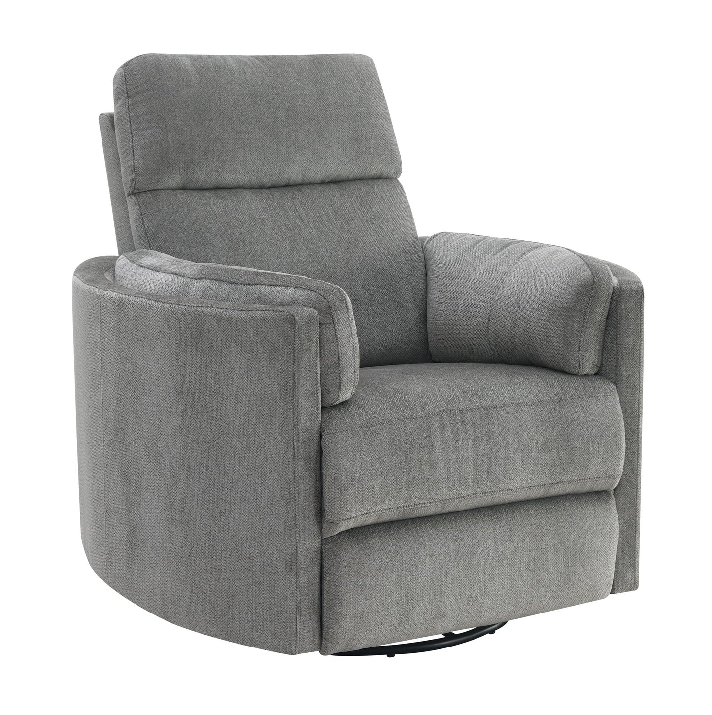 Sagen - Chenille Glider Recliner With Swivel Acme
