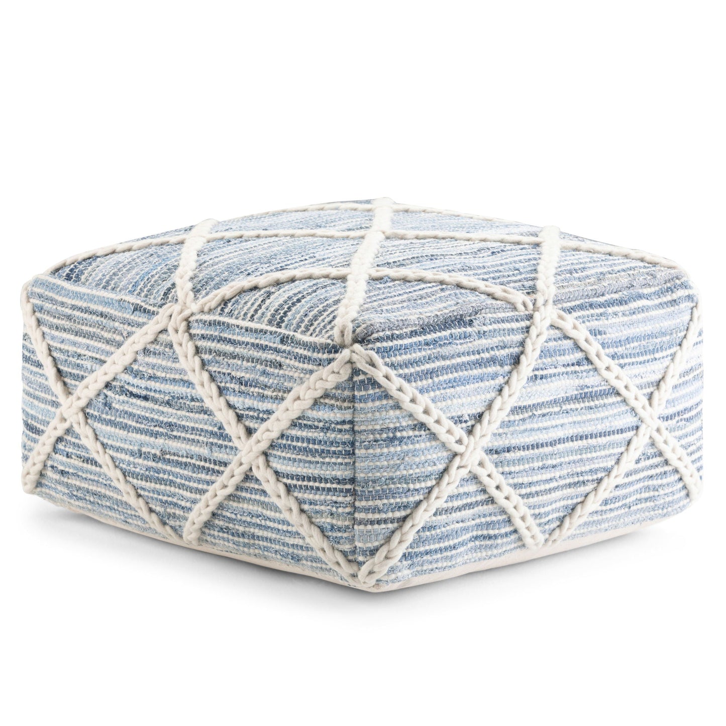 Cowan - Handcrafted Square Pouf Simpli-Home