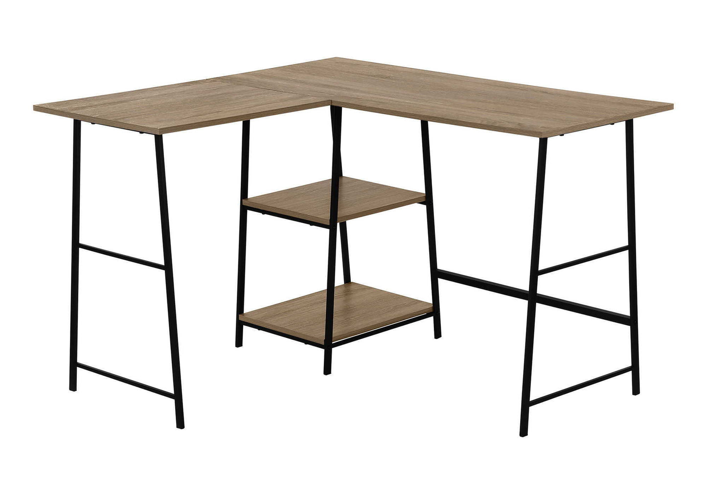Computer Desk, Home Office, Corner, Storage Shelves, L Shape, Work, Laptop, Contemporary, Modern 8th Street