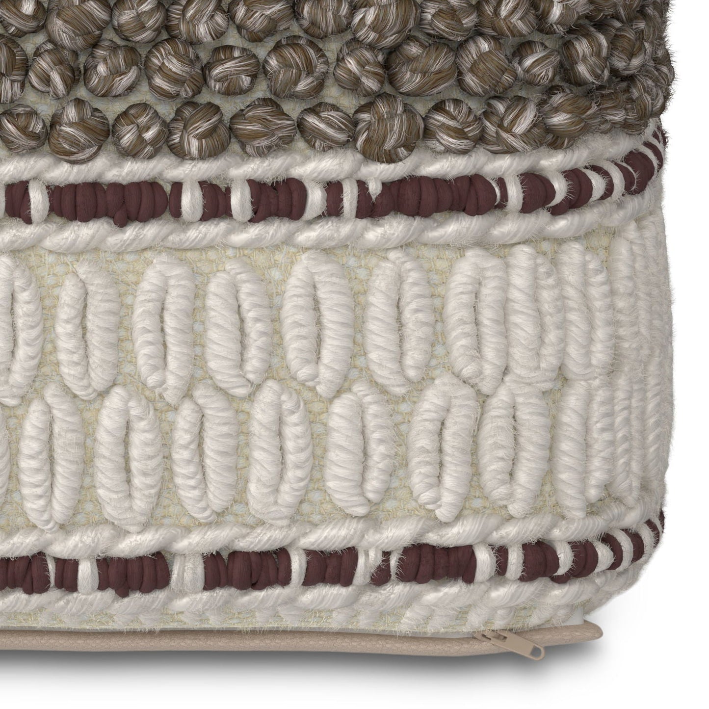 Grady - Handcrafted Square Pouf Simpli-Home