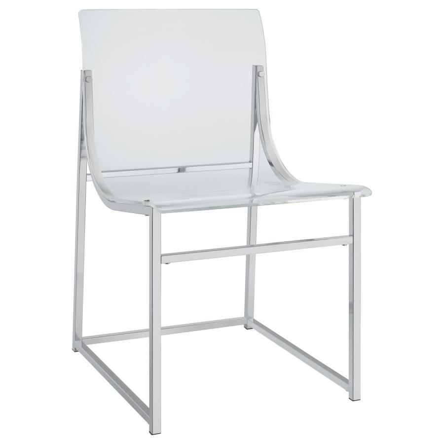 Adino - Acrylic Dining Side Chair (Set of 2) - Chrome Coaster Fine Furniture