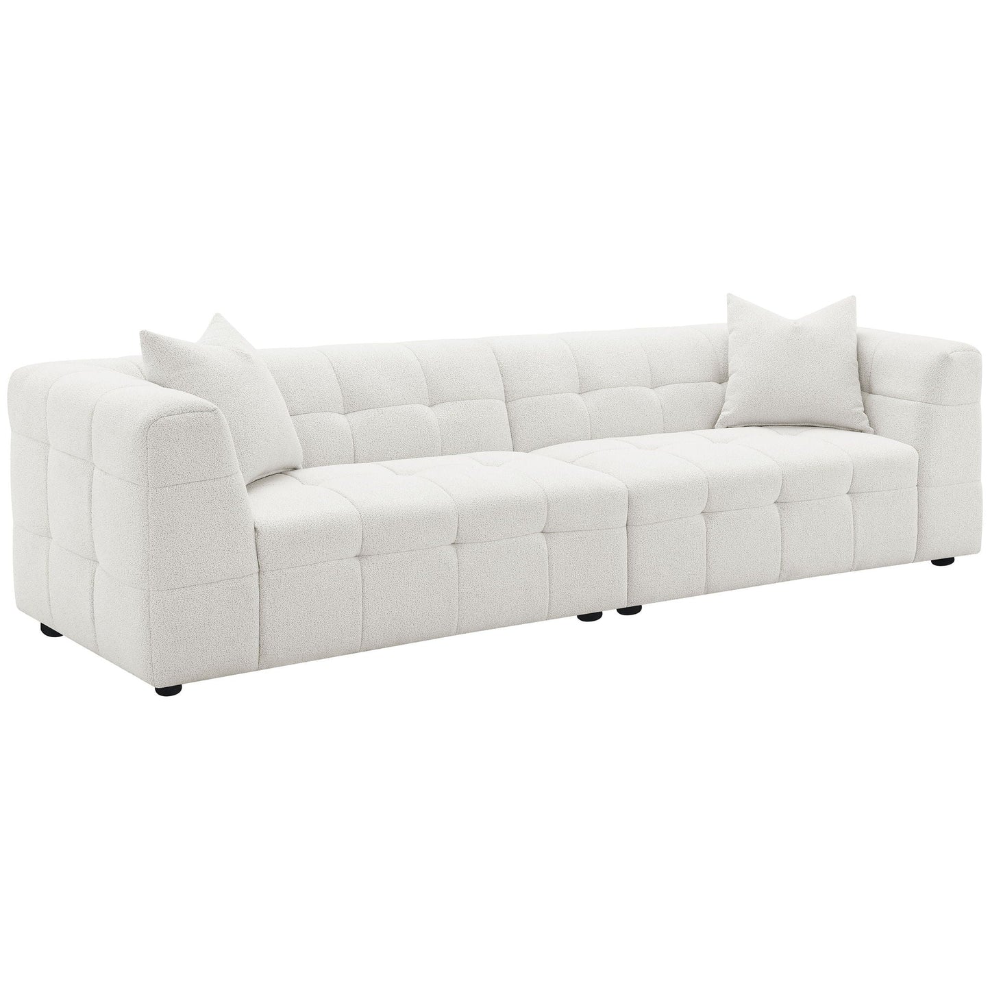 Everly - Boucle Upholstered Extra Long Sofa - White Coaster Fine Furniture