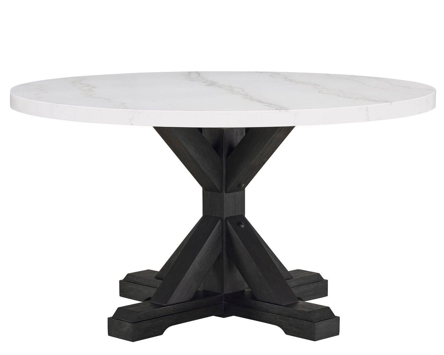 Varley - Genuine Marble Table - White & Charcoal Crown Mark