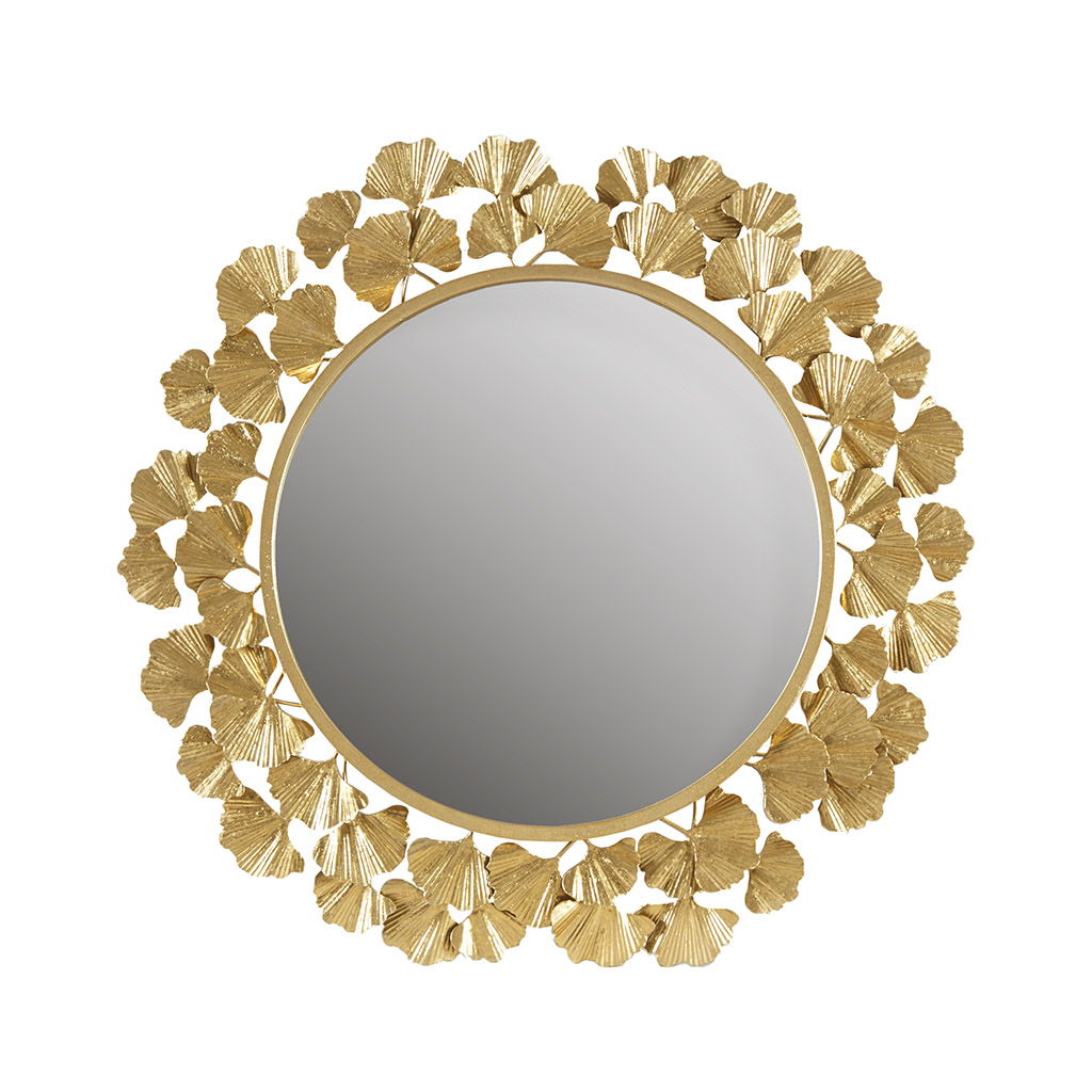 Eden - Foil Ginkgo Mirror - Gold Martha Stewart