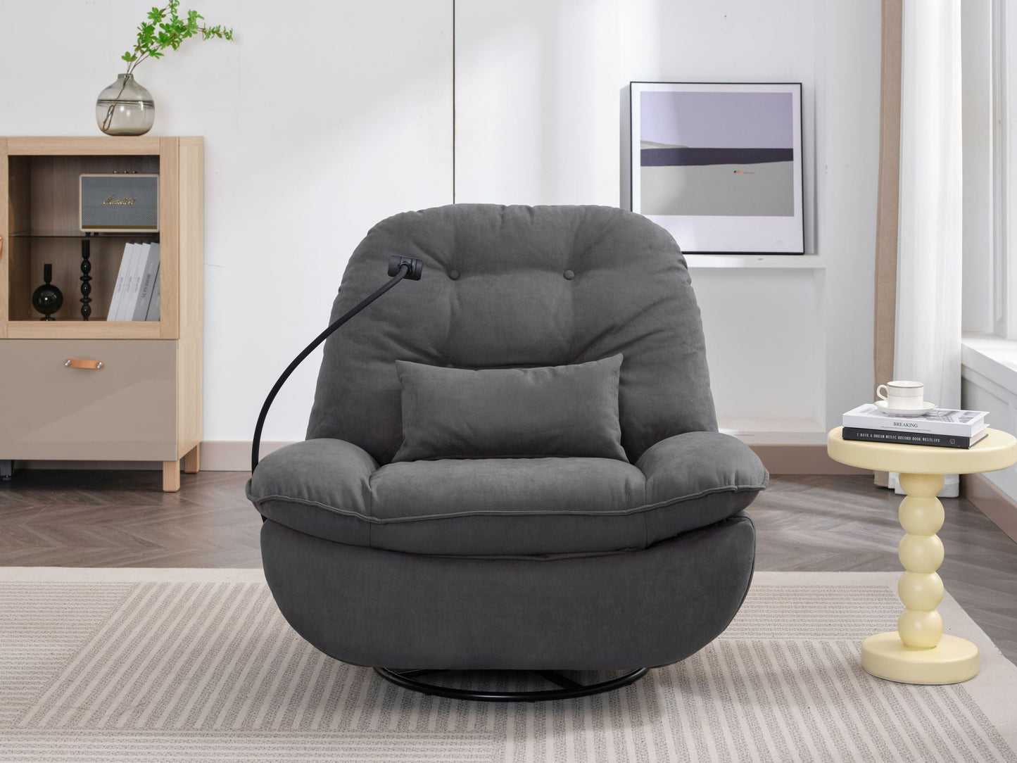 Power Recliner Swivel Glider USB Charger With Bluetooth Music Player, Sleep, Working, Game And Leisure Home Essentials