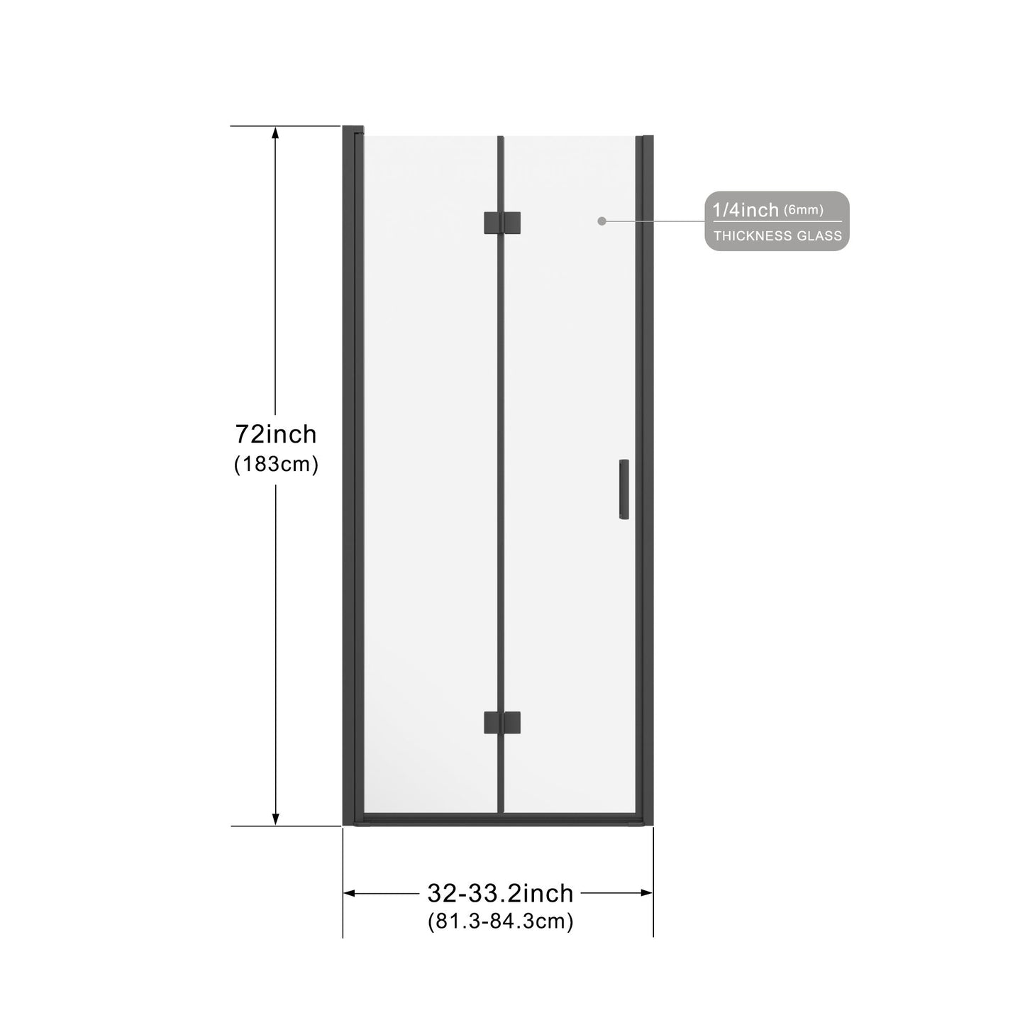 Bifold Frameless Shower Door With Tempered Clear Glass Daily Nest