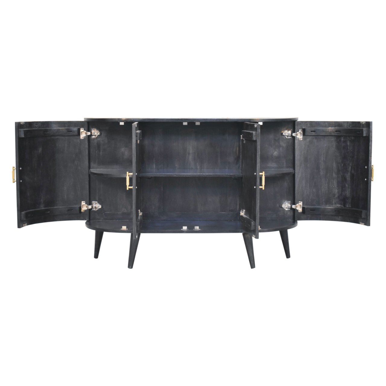 Quad - T Bar Cabinet - Ash Black Artisan Furniture