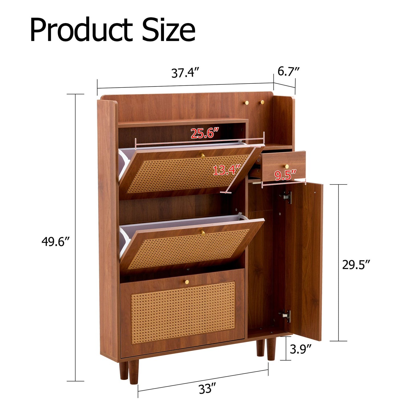 The Modern Minimalist Shoe Cabinet, Suitable For A Variety Of Styles Including Nordic, Japanese, And Industrial - Walnut Daily Nest
