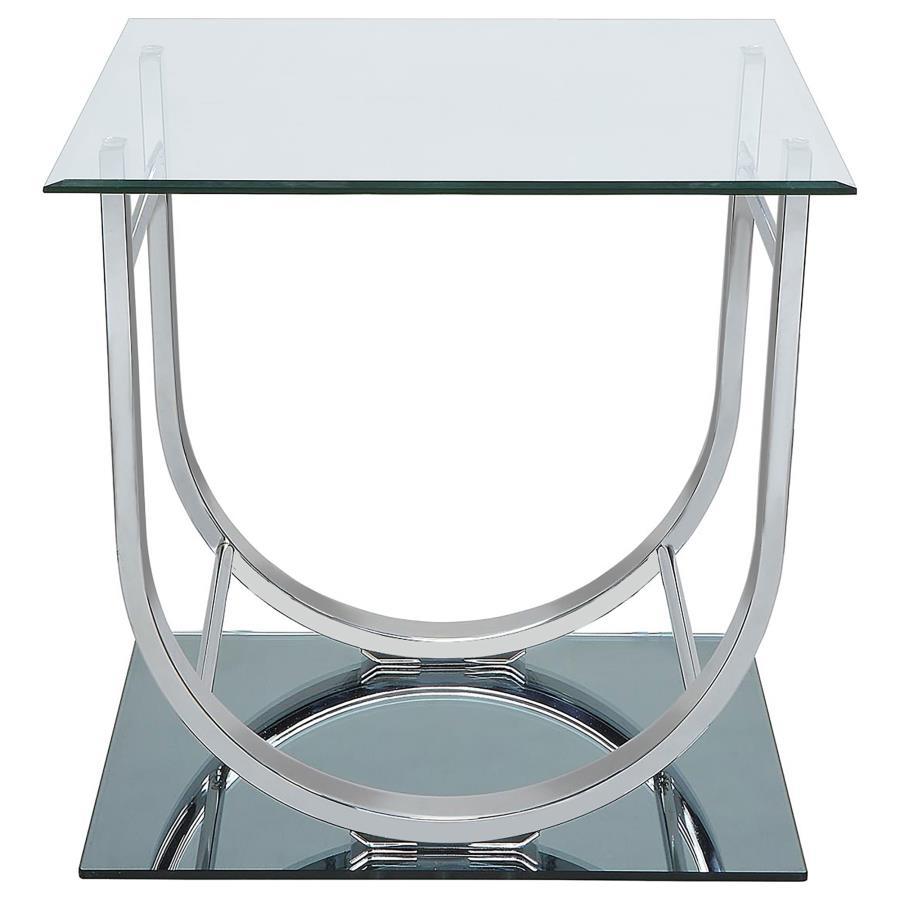 Danville - Rectangular U-Shaped Glass Top Table CoasterEssence