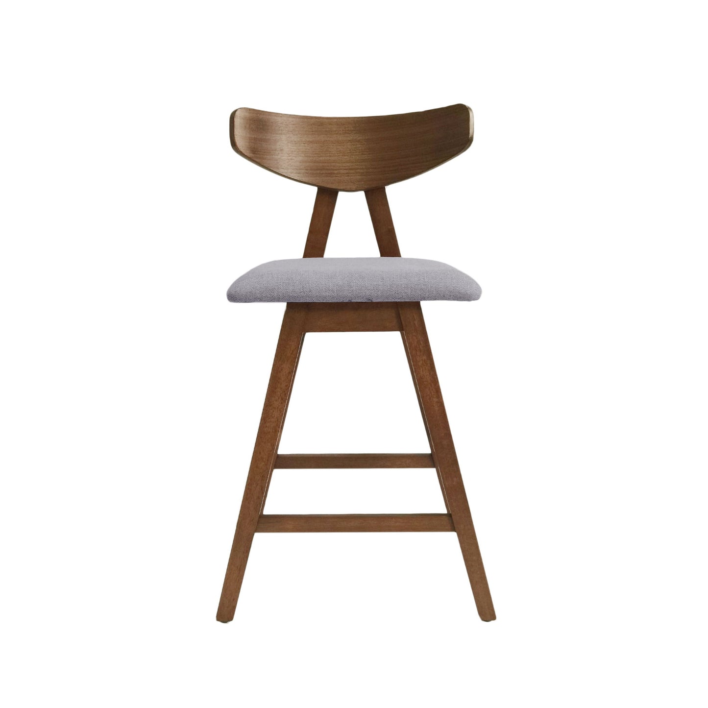 Mid Century Modern Counter Stool With V Shape Frame And Upholstered Seating Noble House