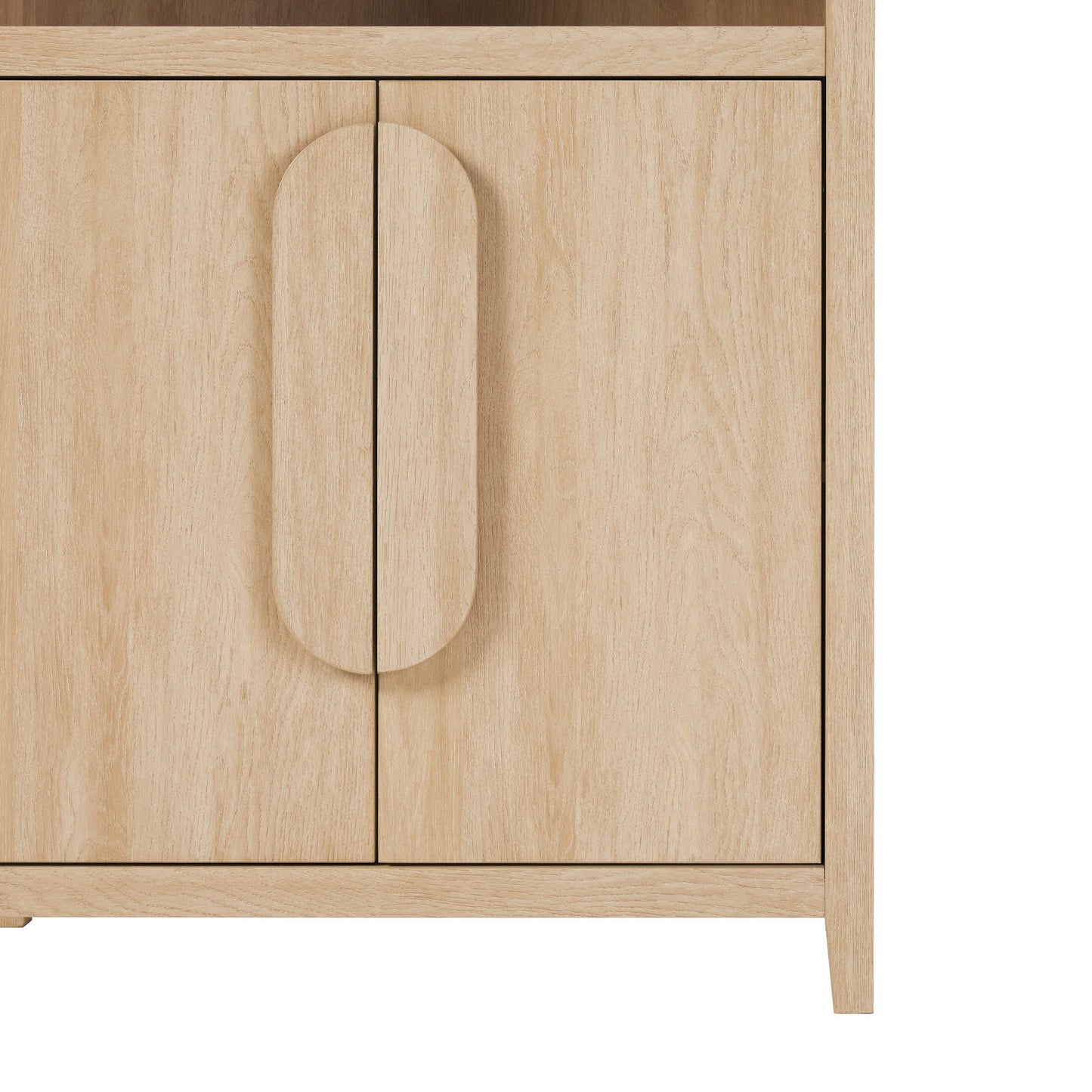 Modern 3 Shelf Open Arched Bookcase Cabinet Walker Edison