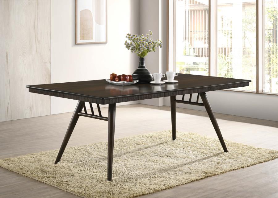 Wes - Rectangular Wood Dining Table - Dark Walnut CoasterEssence