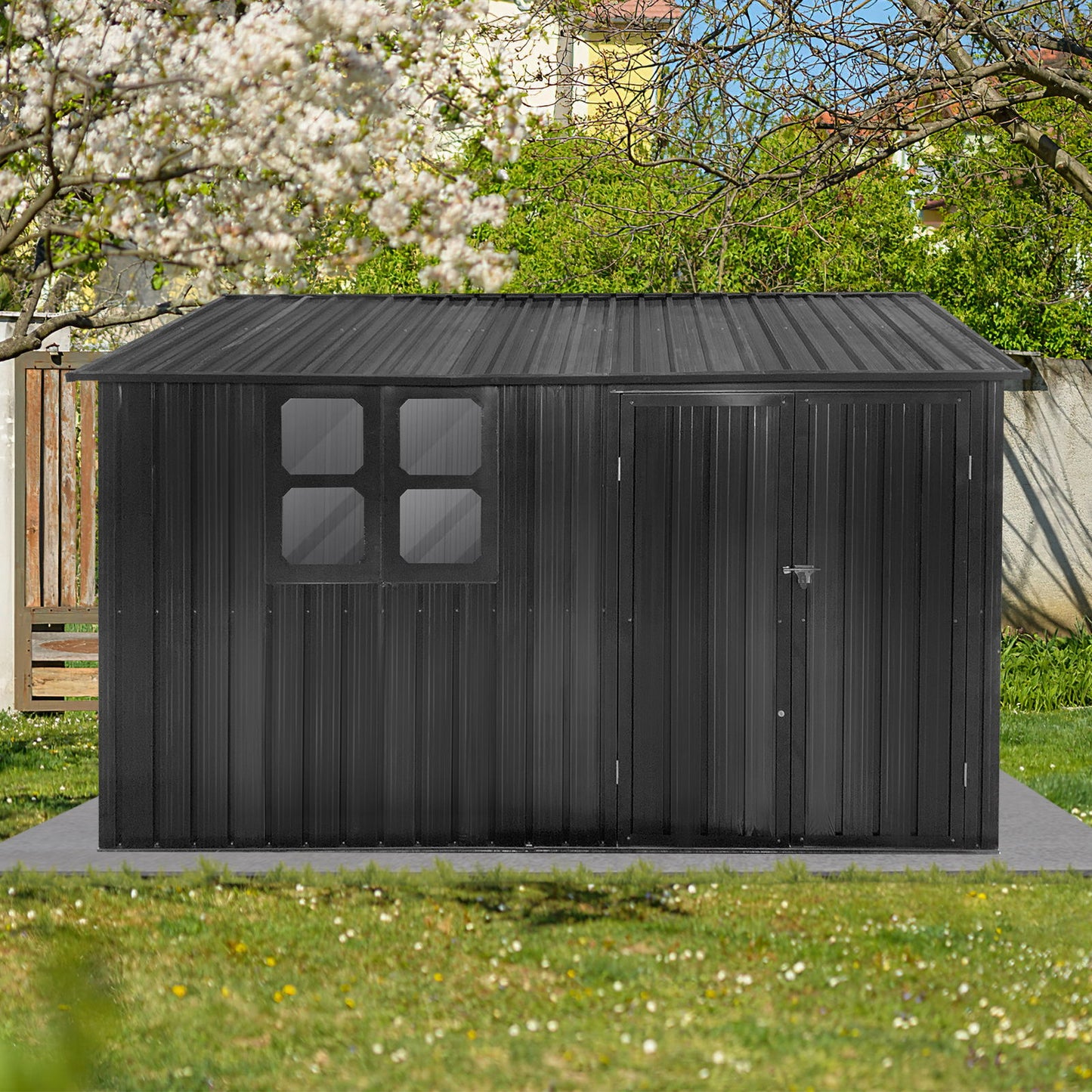 10' x 8' Garden Sheds Outdoor Storage Sheds With Window Daily Nest