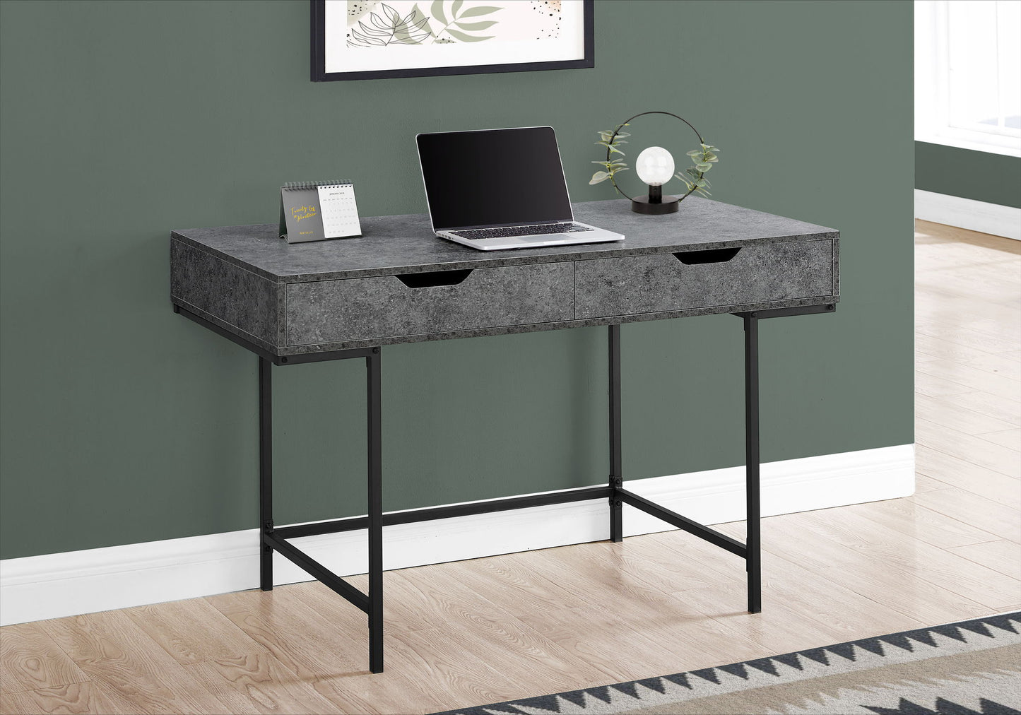 Computer Desk For Home Office, Laptop, Storage Drawers, Contemporary & Modern 8th Street